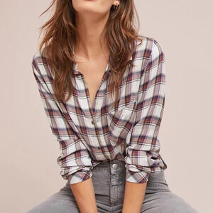 Cloth & Stone Multicolor Plaid Button Down Shirt